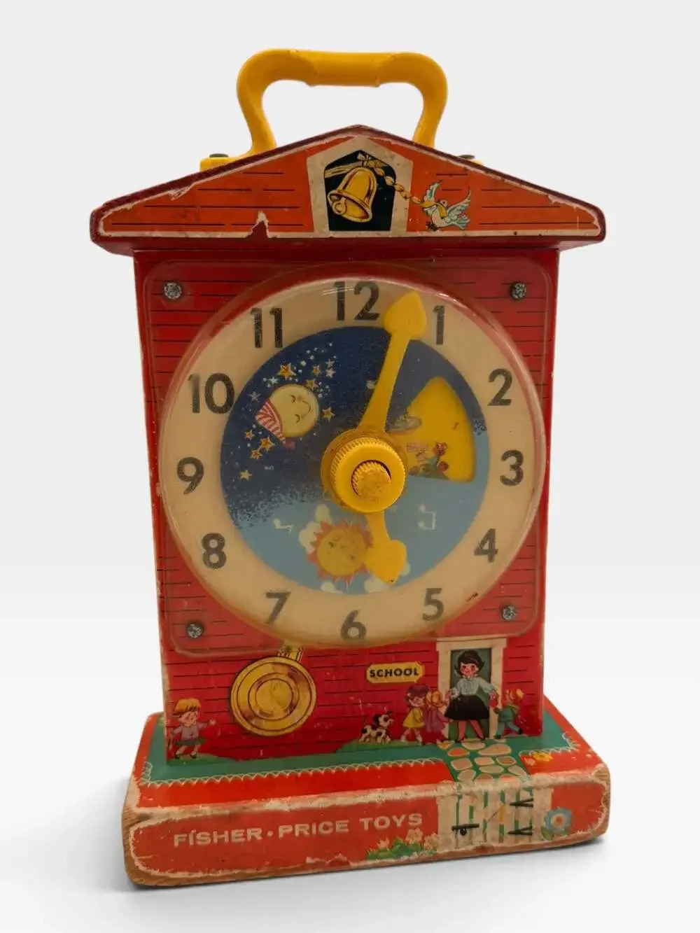 Vintage Fisher-Price Music Box Teaching Clock